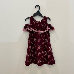 ✨ Girls Purple Flowy Floral Dress 3T